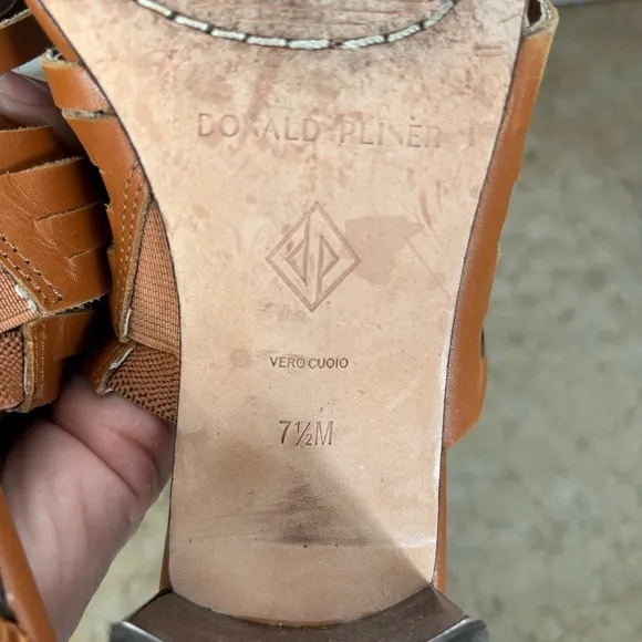 Donald Pliner Marlow Leather Strappy Sandals Size 7.5