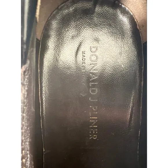 Donald Pliner Men’s REX Slip-On Loafer Black Stretch Nappa Dress Shoes size 9
