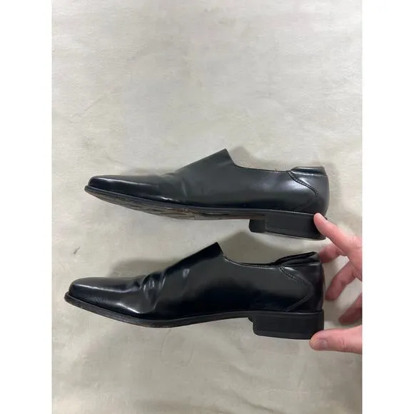 Donald Pliner Men’s REX Slip-On Loafer Black Stretch Nappa Dress Shoes size 9