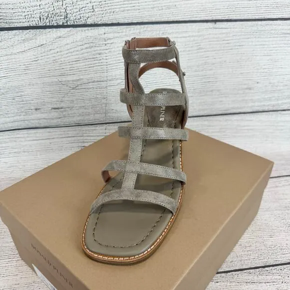 Donald Pliner Womens Metallic Light Taupe Jenessa Strappy Heeled Sandals Size 11