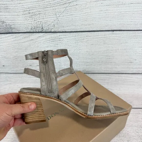 Donald Pliner Womens Metallic Light Taupe Jenessa Strappy Heeled Sandals Size 11