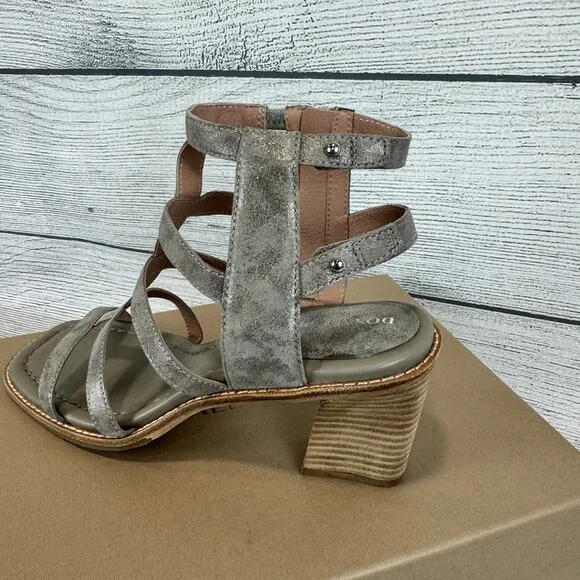 Donald Pliner Womens Metallic Light Taupe Jenessa Strappy Heeled Sandals Size 11