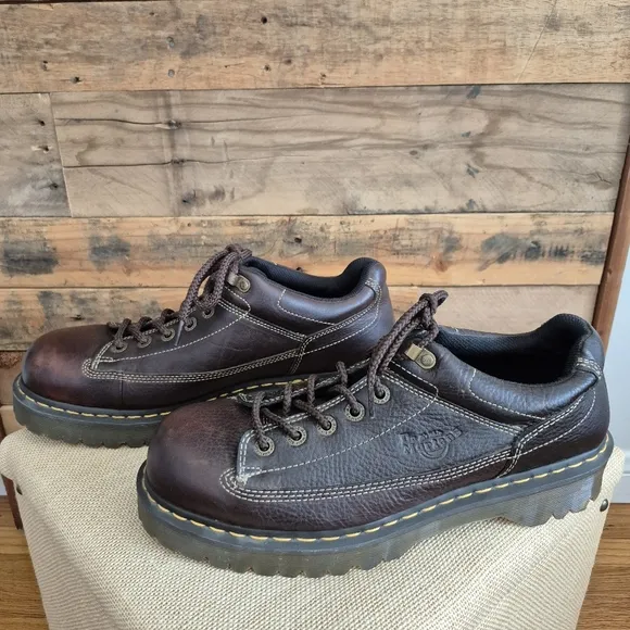 Dr. Marten Docs Air Wair  Brown Leather Lace Up Lug Oxford Shoes 11326 EUC