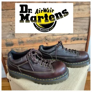 Dr. Marten Docs Air Wair  Brown Leather Lace Up Lug Oxford Shoes 11326 EUC