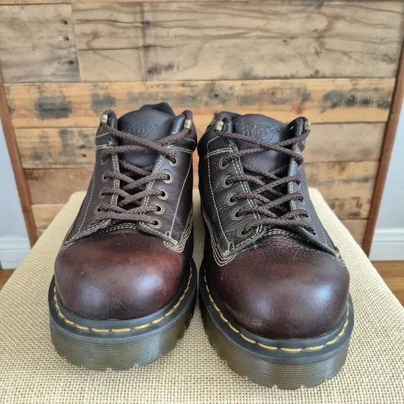 Dr. Marten Docs Air Wair  Brown Leather Lace Up Lug Oxford Shoes 11326 EUC
