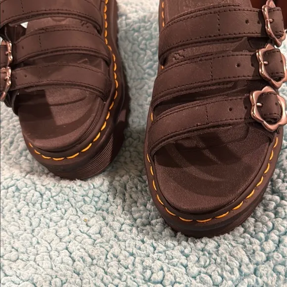 Dr Martens Black Strappy Sandals with Buckles