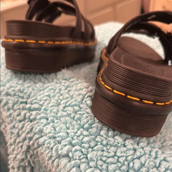 Dr Martens Black Strappy Sandals with Buckles