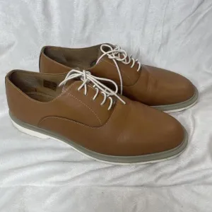 Dr. Martens Bronson Brown Leather Oxfords - White Sole, Size 12, Excellent
