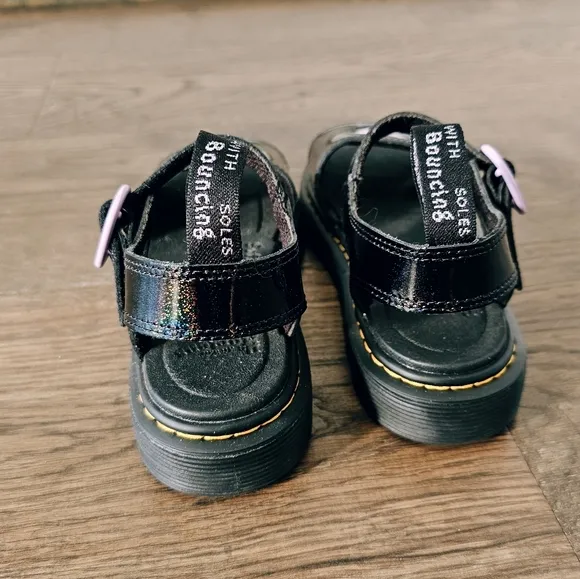 Dr. Martens Junior Marlowe Shimmer Heart Strap Sandals