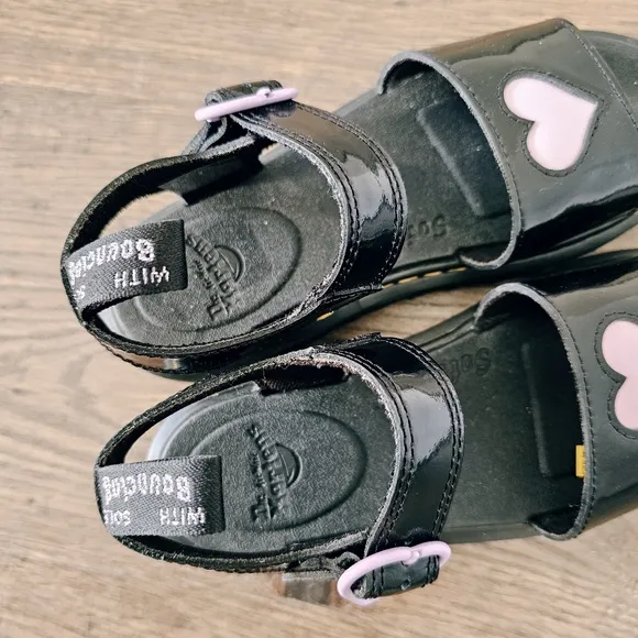 Dr. Martens Junior Marlowe Shimmer Heart Strap Sandals