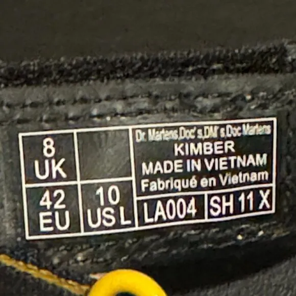 Dr. Martens Kimber Logo Black Platform Strappy Sandals, Size 10 NWOB