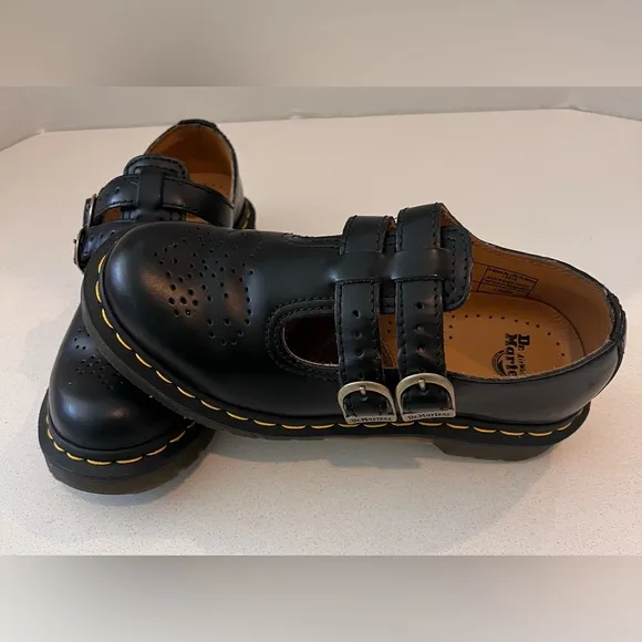 Dr. Martens Mary Jane Shoes Women’s Size 6 UK5 Black Leather 1291600