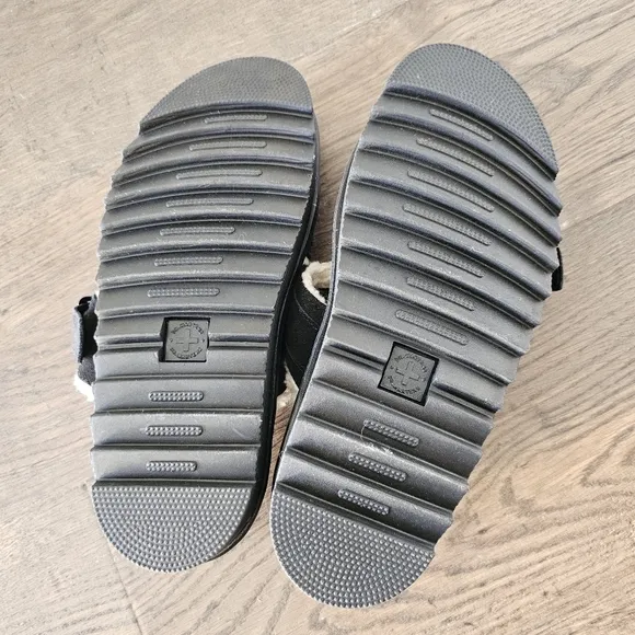 Dr. Martens Myles Suede Buckle Slide Sandals