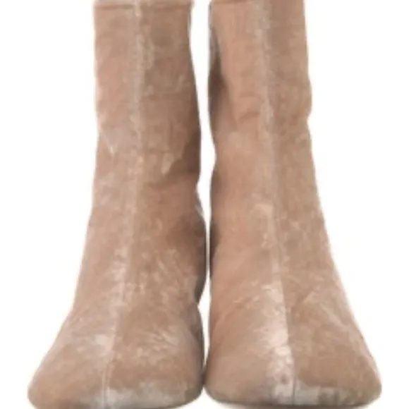 Dries Van Noten velvet boots NWOB