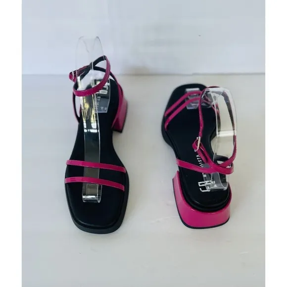 E8 by Miista Rosalyn Sandals Strappy Hot Pink Leather Sz 36 EU /6 US  Women