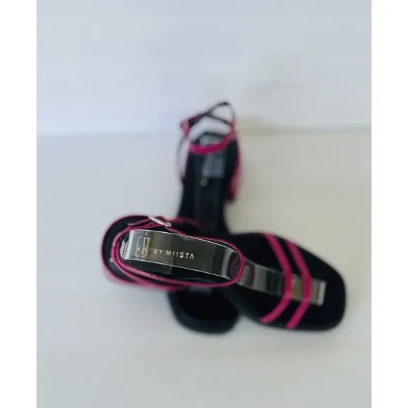 E8 by Miista Rosalyn Sandals Strappy Hot Pink Leather Sz 36 EU /6 US  Women