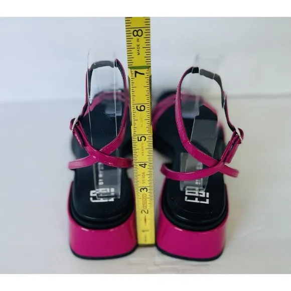 E8 by Miista Rosalyn Sandals Strappy Hot Pink Leather Sz 36 EU /6 US  Women