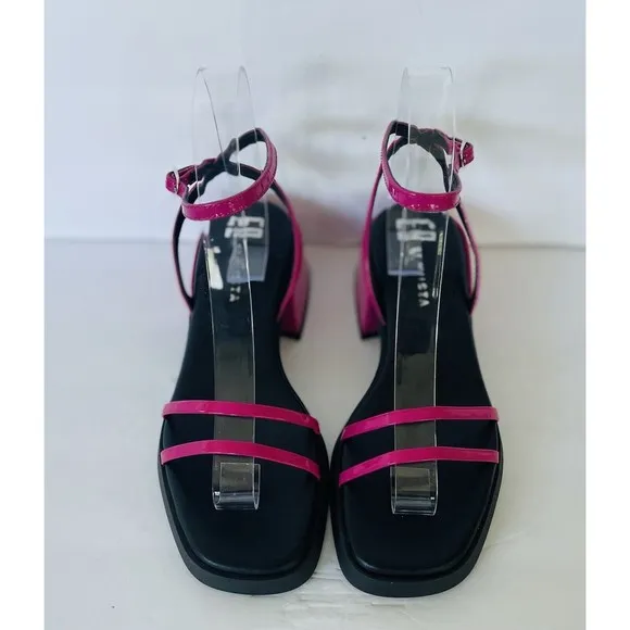 E8 by Miista Rosalyn Sandals Strappy Hot Pink Leather Sz 36 EU /6 US  Women