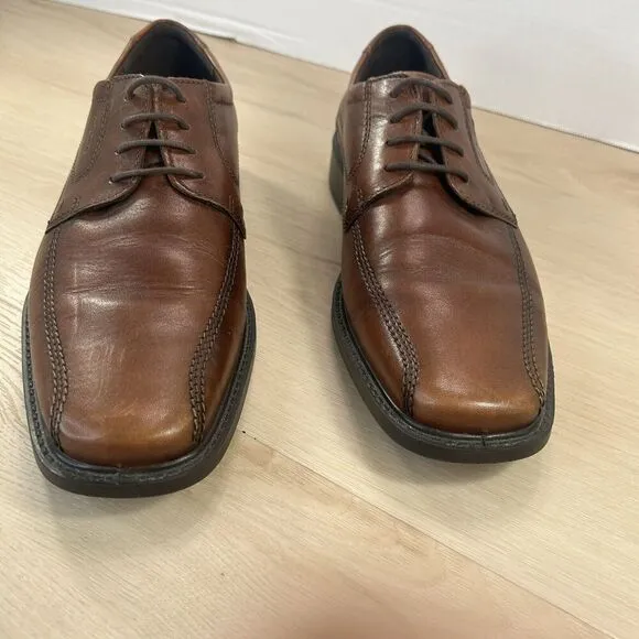 ECCO Mens Helsinki Square Toe Leather Oxford Lace up Shoes US size 10/10.5 EU 44