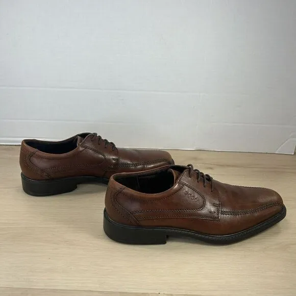ECCO Mens Helsinki Square Toe Leather Oxford Lace up Shoes US size 10/10.5 EU 44