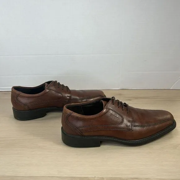 ECCO Mens Helsinki Square Toe Leather Oxford Lace up Shoes US size 10/10.5 EU 44
