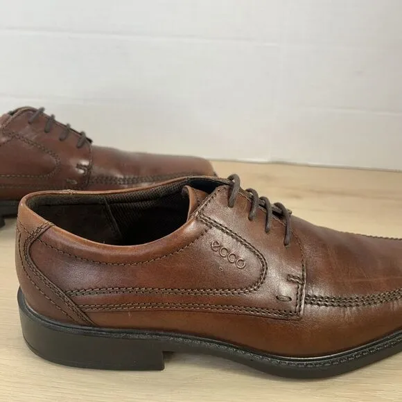 ECCO Mens Helsinki Square Toe Leather Oxford Lace up Shoes US size 10/10.5 EU 44