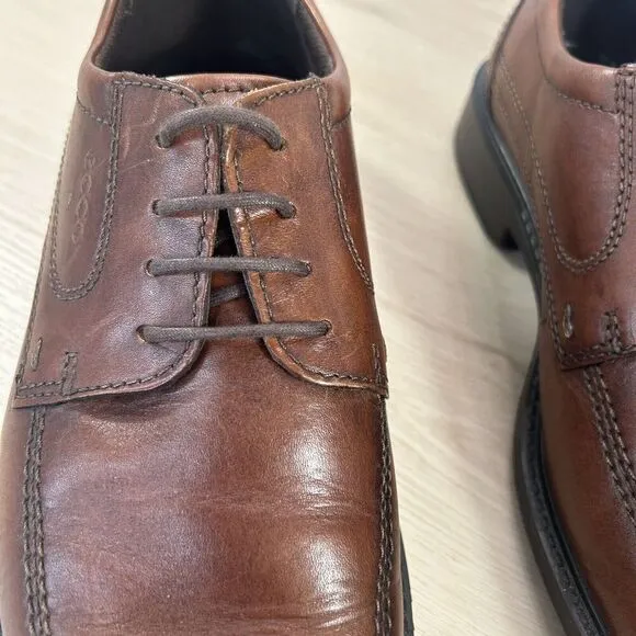 ECCO Mens Helsinki Square Toe Leather Oxford Lace up Shoes US size 10/10.5 EU 44