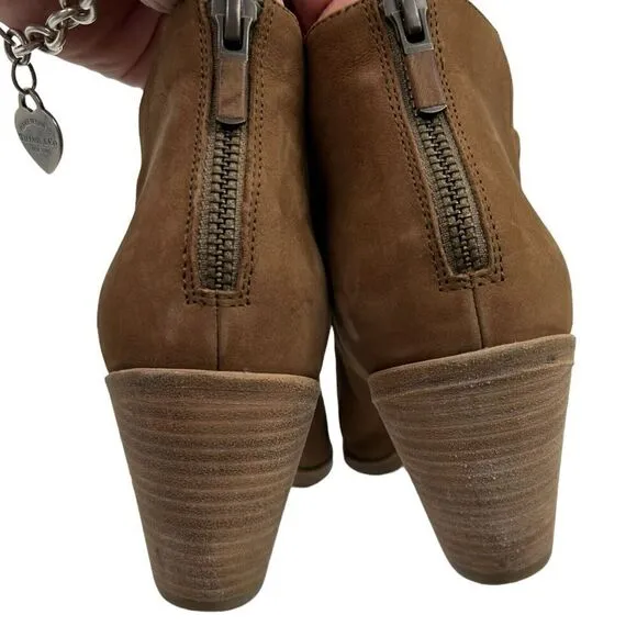 Eileen Fisher Booties Womens 10 James Strappy Sienna Tan Ankle Open Toe Shoes