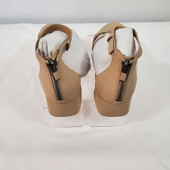 Eileen Fisher Sandals Women's 10 Strappy Noni Khaki Tumbled Leather Tan NIB