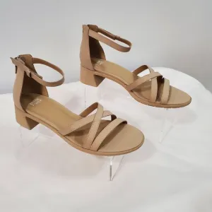 Eileen Fisher Sandals Women's 10 Strappy Noni Khaki Tumbled Leather Tan NIB