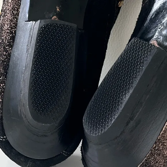 El Vaquero Vintage Italian Black Silver Stud Flats Shoes Size EU 37 / US 6 - 6.5