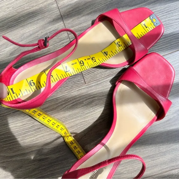 Elegant Berry Red Heeled Sandals