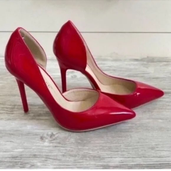Elegant Red Stiletto Heels Size 6