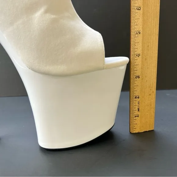 Ellie 7&quot; Unicorn Heel Platform Shoes Stripper  Pole Dance Stilettos  777 Prince
