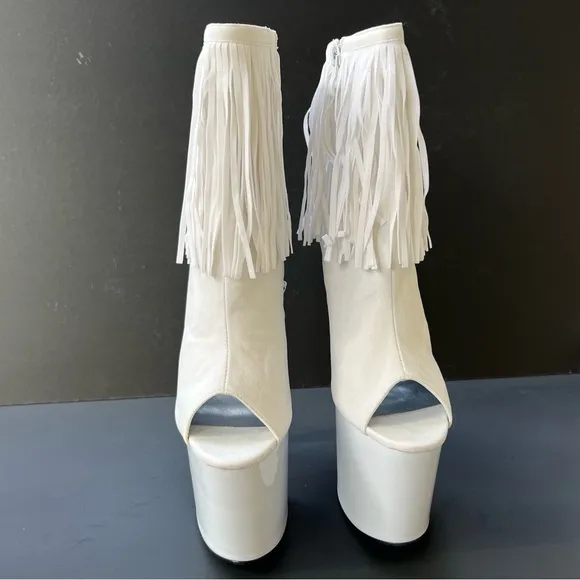 Ellie 7&quot; Unicorn Heel Platform Shoes Stripper  Pole Dance Stilettos  777 Prince