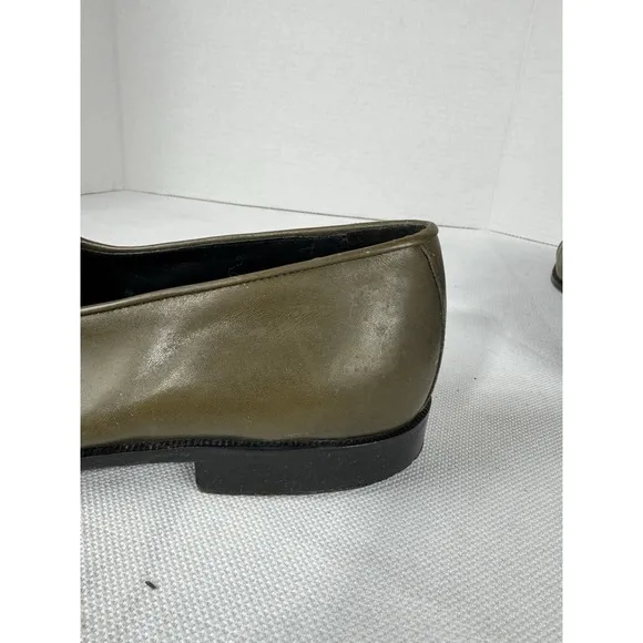 Ennesi Men's Dress shoes Green Alligator skin wingtips 9.5