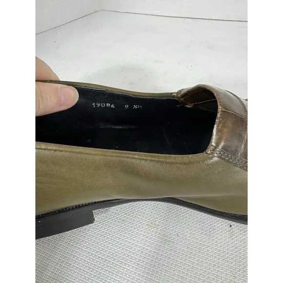 Ennesi Men's Dress shoes Green Alligator skin wingtips 9.5