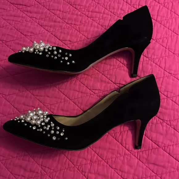 Enzo Angiolini Black Embellished Women's Shoes