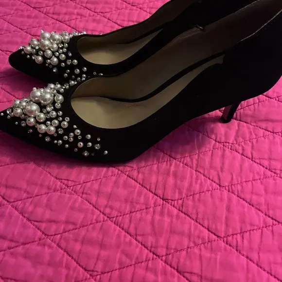 Enzo Angiolini Black Embellished Women's Shoes