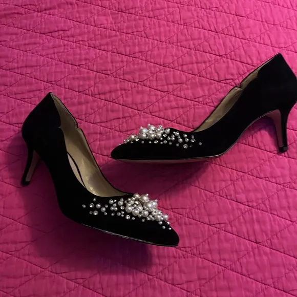 Enzo Angiolini Black Embellished Women's Shoes