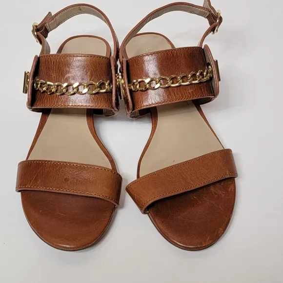 ENZO ANGIOLINI Jazzmine Open toe Slingback Leather Sandals Size 7