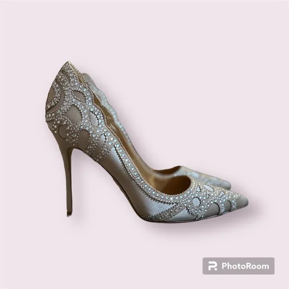 EUC Badgley Mischka Stone Pumps