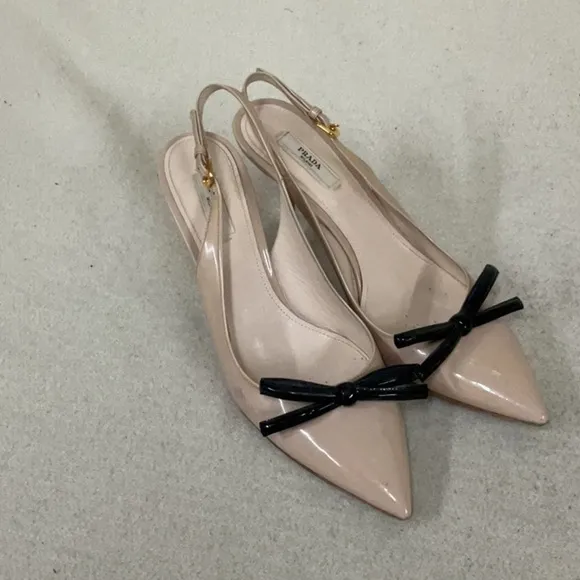 EUC woman’s PRADA high heel shoes with buckle around the ankle