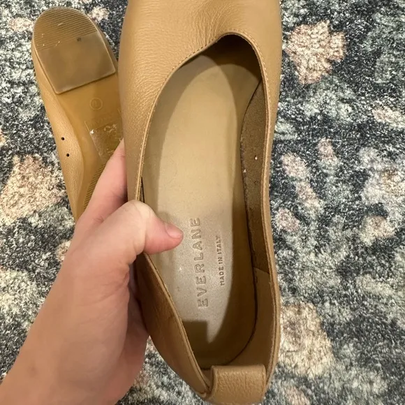 Everlane Tan Italian Leather Day Glove Flats