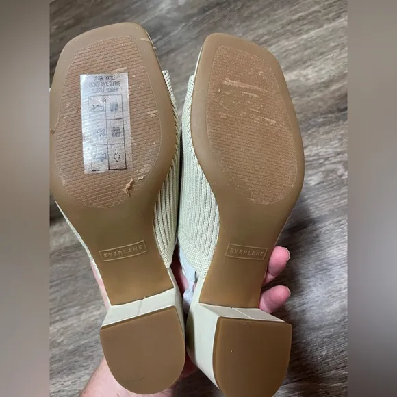 Everlane The Glove Mule in ReKnit Color Bone Size 5.5