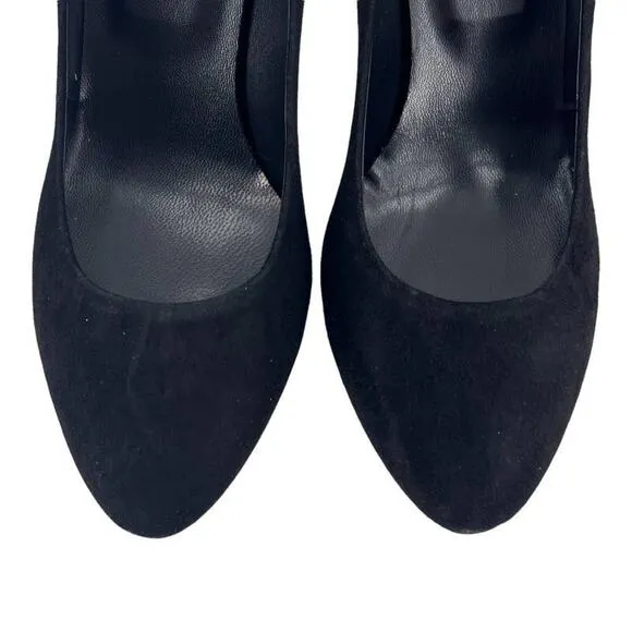 FIORANGELO Italy Pumps Heels Black Suede Leather Women's Sz 39 / 9 NIB $360