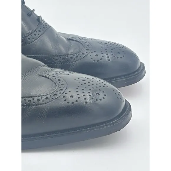 Florsheim 329376 Mens Black Lace Up Low Top Wingtip Oxford Dress Shoes Size 13