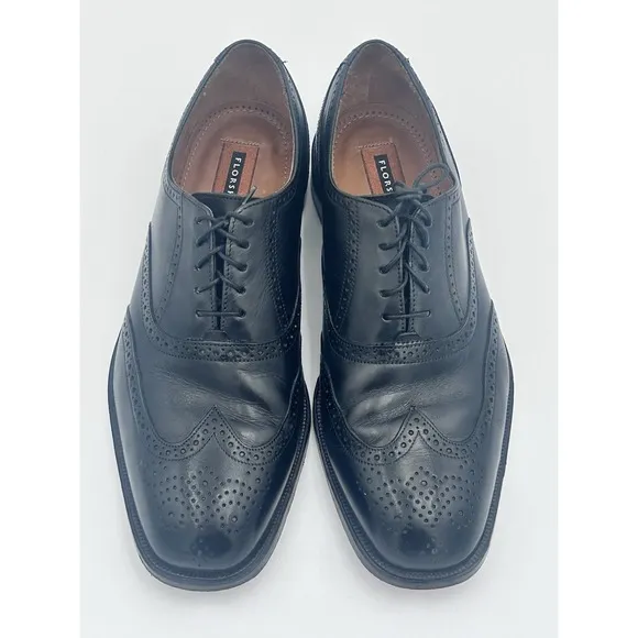 Florsheim 329376 Mens Black Lace Up Low Top Wingtip Oxford Dress Shoes Size 13