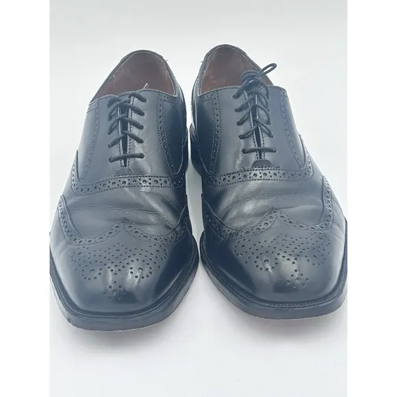 Florsheim 329376 Mens Black Lace Up Low Top Wingtip Oxford Dress Shoes Size 13