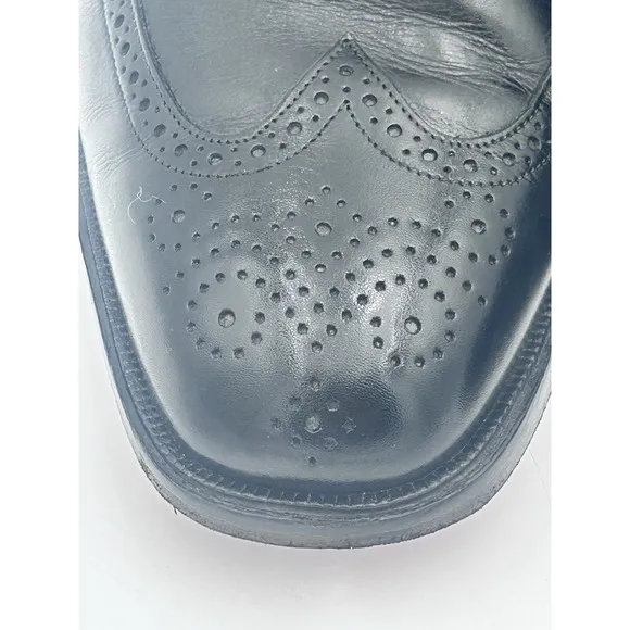 Florsheim 329376 Mens Black Lace Up Low Top Wingtip Oxford Dress Shoes Size 13